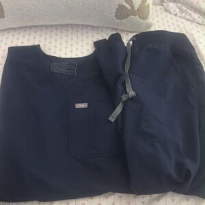 Figs Deep Blue Medical Scrub Set